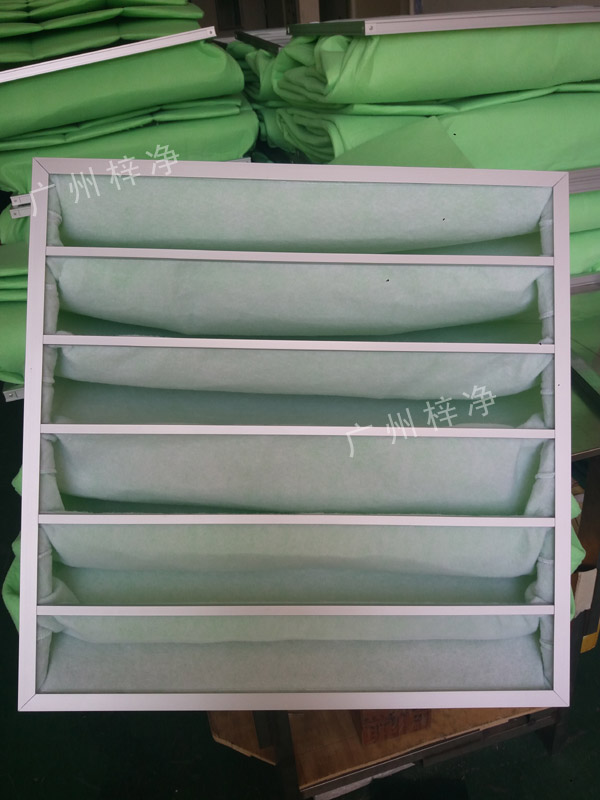 過濾棉袋式初效過濾器采用G4等級過濾棉制作,過濾精度為5um。